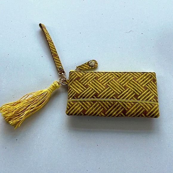 Pretty Ships yellow cork wristlet. NWOT - Picture 3 of 11
